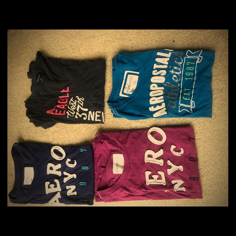 Aeropostale and American eagle t shirt bundle.